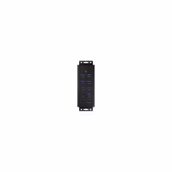 ICY BOX IB-HUB1703-QC3 USB 3.2 Gen 1 (3.1 Gen 1) Type-B 5000 Mbit/s Noir
