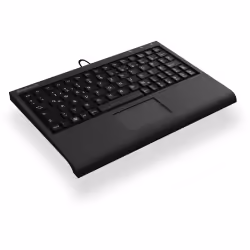 KeySonic ACK-3410, Mini, USB, Clavier à membrane, QWERTZ, Noir