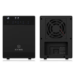 ICY BOX IB-3740-C31 Boîtier disque dur/SSD Noir 2.5/3.5"