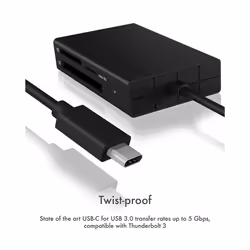 ICY BOX IB-CR401-C3 lecteur de carte mémoire USB 3.2 Gen 1 (3.1 Gen 1) Type-C Noir - Vue supplémentaire 9