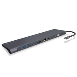 ICY BOX IB-DK2102-C Avec fil USB 3.2 Gen 1 (3.1 Gen 1) Type-C Anthracite, Noir
