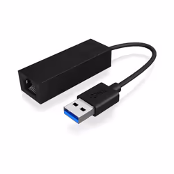 ICY BOX IB-AC501a, Avec fil, USB, Ethernet, 1000 Mbit/s, Noir