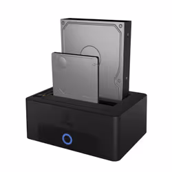 ICY BOX IB-1232CL-U3, HDD, SSD, Série ATA III, 2.5,5.25", USB 3.2 Gen 1 (3.1 Gen 1) Type-A, 5 Gbit/s, Noir