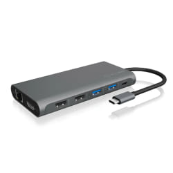 ICY BOX IB-DK4050-CPD Avec fil USB 3.2 Gen 1 (3.1 Gen 1) Type-C Anthracite