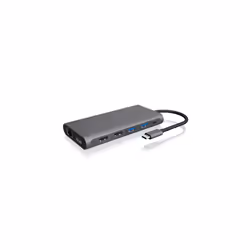 ICY BOX IB-DK4050-CPD, Avec fil, USB 3.2 Gen 1 (3.1 Gen 1) Type-C, 100 W, 10,100,1000 Mbit/s, Anthracite, MicroSD (TransFlash ...