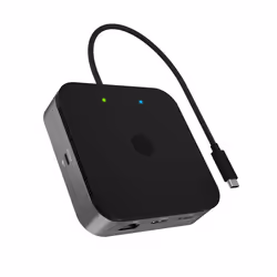ICY BOX IB-DK408-C41, Avec fil, USB4, 60 W, 3,5 mm, 10,100,1000 Mbit/s, Anthracite