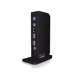 ICY BOX IB-DK2252AC Avec fil USB 3.2 Gen 1 (3.1 Gen 1) Type-C Noir