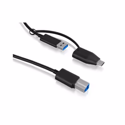 ICY BOX IB-CB032, 1 m, USB B, USB A, USB 3.2 Gen 1 (3.1 Gen 1), 5000 Mbit/s, Noir