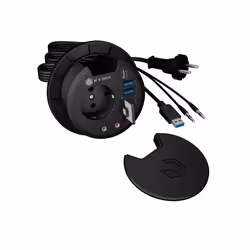 ICY BOX IB-HUB1430-CR, Noir, Plastique, Énergie, Type F (CEE 7/4), 110 mm, 110 mm