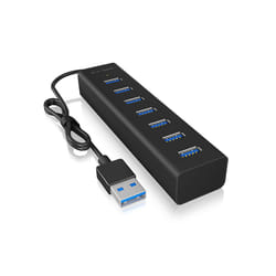 ICY BOX IB-HUB1700-U3 USB 3.2 Gen 1 (3.1 Gen 1) Type-A 5000 Mbit/s Noir