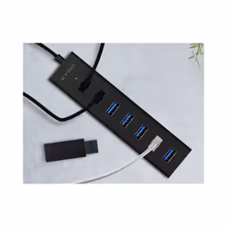 ICY BOX IB-HUB1700-U3 USB 3.2 Gen 1 (3.1 Gen 1) Type-A 5000 Mbit/s Noir - Vue supplémentaire 4