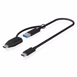 ICY BOX IB-CB033, 0,35 m, USB C, USB A, USB 3.2 Gen 2 (3.1 Gen 2), 10 Gbit/s, Noir