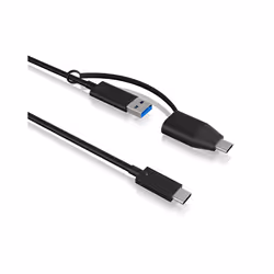 ICY BOX IB-CB034 câble USB 1 m USB 3.2 Gen 2 (3.1 Gen 2) USB C USB A Noir