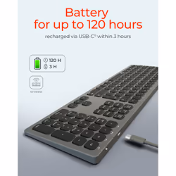 KeySonic KSK-8023BTRF clavier Bluetooth QWERTZ Allemand Anthracite, Noir - Vue supplémentaire 6