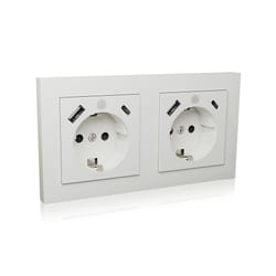 ICY BOX IB-MPS4200W-PD prise de courant Type F + USB A + USB C Blanc