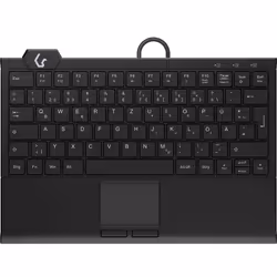KeySonic KSK-5210ELU (DE), Avec fil, USB, Clavier à membrane, QWERTZ, LED, Noir