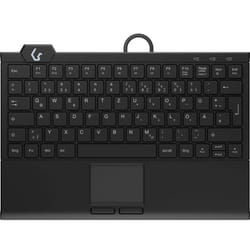 KeySonic KSK-5210ELU (DE) clavier USB QWERTZ Allemand Noir