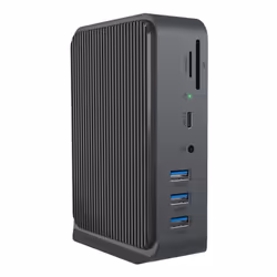 ICY BOX IB-DK2261AC, Sans fil, USB 3.2 Gen 1 (3.1 Gen 1) Type-C, 10,100,1000 Mbit/s, Anthracite, MicroSD (TransFlash), 5 Gbit ...