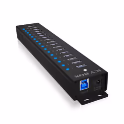 ICY BOX IB-HUB1717-U3, USB 3.2 Gen 1 (3.1 Gen 1) Type-A, USB 3.2 Gen 1 (3.1 Gen 1) Type-A, USB Type-B, 5000 Mbit/s, Noir, Chi ...