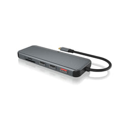 ICY BOX IB-DK4060-CPD Avec fil USB 3.2 Gen 1 (3.1 Gen 1) Type-C Noir, Gris