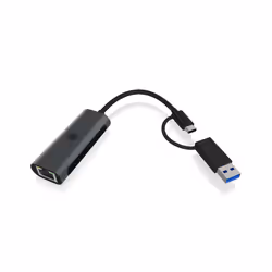 ICY BOX IB-LAN301-C3, Avec fil, USB Type-A/USB Type-C, Ethernet, 2500 Mbit/s, Anthracite