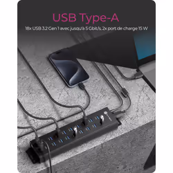 ICY BOX IB-HUB1720-U3 Noir - Vue supplémentaire 4
