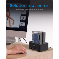 ICY BOX IB-1233CL-CR USB 3.2 Gen 1 (3.1 Gen 1) Type-A Noir - Vue supplémentaire 3