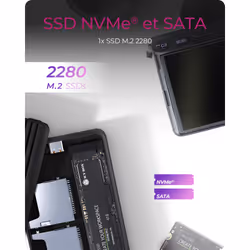 ICY BOX IB-CR602M-C31 Enceinte ssd Noir M.2 - Vue supplémentaire 2