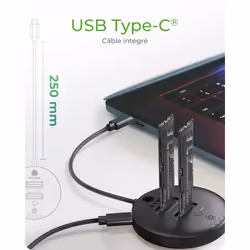ICY BOX IB-1612MCL-C31 USB 3.2 Gen 2 (3.1 Gen 1) Type-C Noir - Vue supplémentaire 4