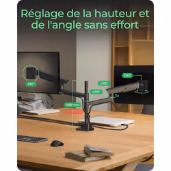 ICY BOX IB-MS702-T support d'écran plat pour bureau 144,8 cm (57") Noir - Vue supplémentaire 3