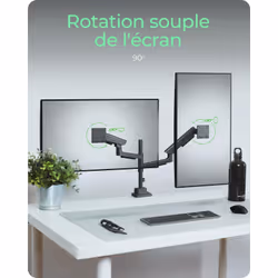 ICY BOX IB-MS702-T support d'écran plat pour bureau 144,8 cm (57") Noir - Vue supplémentaire 5