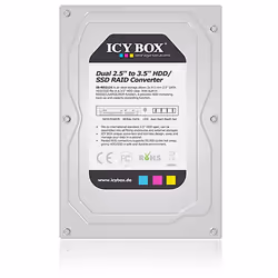 ICY BOX IB-RD2121StS 8,89 cm (3.5") Panneau de façade Noir, Argent