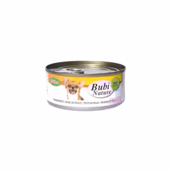 Aliment humide haut de gamme pour chien, au blanc de poulet La gamme Bubi Nature est fabriquée avec des ingrédients de premie ...