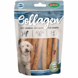 Offrez à votre chien les Sticks de Collagène au Saumon Bubimex, une friandise naturelle et digeste. Riche en collagène, sans  ...