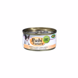 Aliment humide haut de gamme pour chat, au thon et saumon La gamme Bubi Nature est fabriquée avec des ingrédients de premier  ...