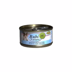 Aliment humide haut de gamme pour chat, aux poissons de l’océan La gamme Bubi Nature est fabriquée avec des ingrédients de pr ...