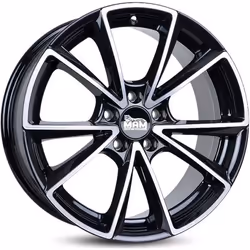 Jante 19 MAM A5 - 8x19 5x112 ET30 alésage 66.6 BLACK FRONT POLISH