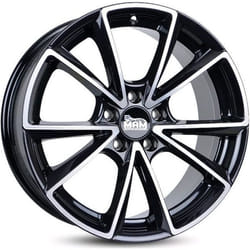 Jante 19 MAM A5 - 8x19 5x112 ET30 alésage 66.6 BLACK FRONT POLISH
