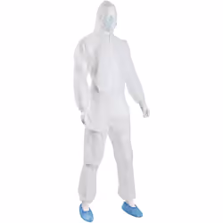 Informations techniques Couleur : blanc Taille du vêtement : Unisize SET de protection jetable grand avec combinaison Souvent ...