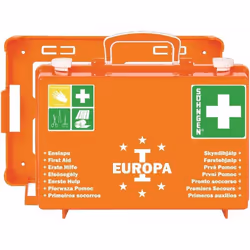 utilisable de manière mobile et stationnaire orange Contenu : remplissage standard DIN 13157 Matériau : plastique ABS y compr ...