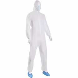 Informations techniques Couleur : blanc Taille du vêtement : XXL SET de protection jetable avec combinaison SET de vêtements ...