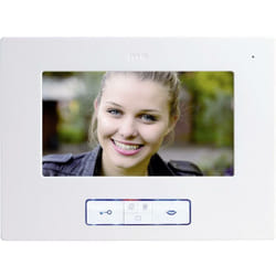 M-e - Station intérieure d'Interphone vidéo filaire modern-electronics Vistus vd 607 blanc S93063