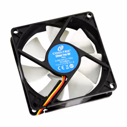 Cooltek Silent Fan 80 Boitier PC Ventilateur 8 cm Noir, Blanc