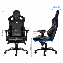 noblechairs EPIC Siège de jeu sur PC Siège rembourré Noir - Vue supplémentaire 6