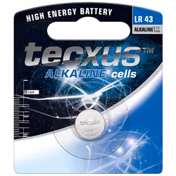 Tecxus LR 43 1-BL, Batterie à usage unique, SR43, Alcaline, 1,5 V, 1 pièce(s), 100 mAh