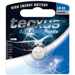 Tecxus LR 43 1-BL Batterie à usage unique SR43 Alcaline