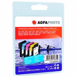 AgfaPhoto LC980/1100, Rendement élevé (XL), 4 pièce(s), Multi pack