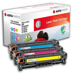 AgfaPhoto APTHPCF440AME Cartouche de toner 3 pièce(s) Cyan, Magenta, Jaune