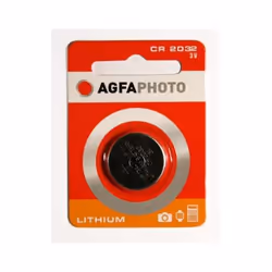 AgfaPhoto CR2032, Batterie à usage unique, Lithium, 210 mAh
