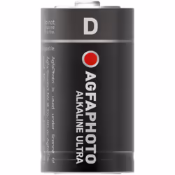 AgfaPhoto 110-851860, Batterie à usage unique, D, Alcaline, 1,5 V, 2 pièce(s), Noir, Rouge, Blanc